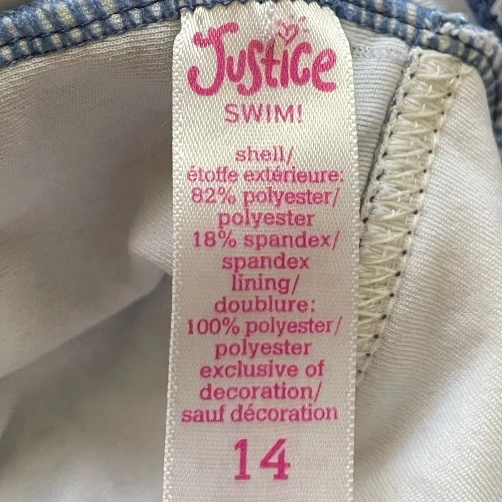 Justice girls peace sign halter one piece swimsuit swimwear